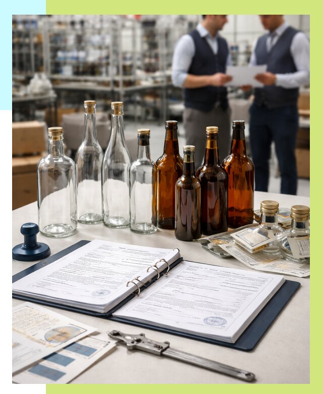 Сертификация стеклянных бутылок в Набережных Челнах от 25395 р. | Алешин-Нбр