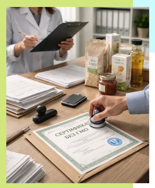 Получение сертификата Без ГМО для продукции в Набережных Челнах